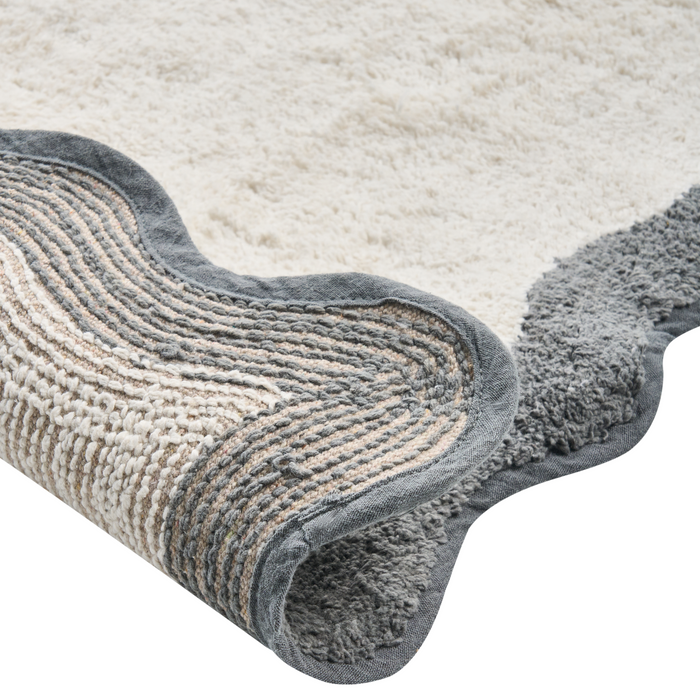 Beliani - NANGAL - Badmat - Beige|Grijs - 60 x 90 cm - Katoen