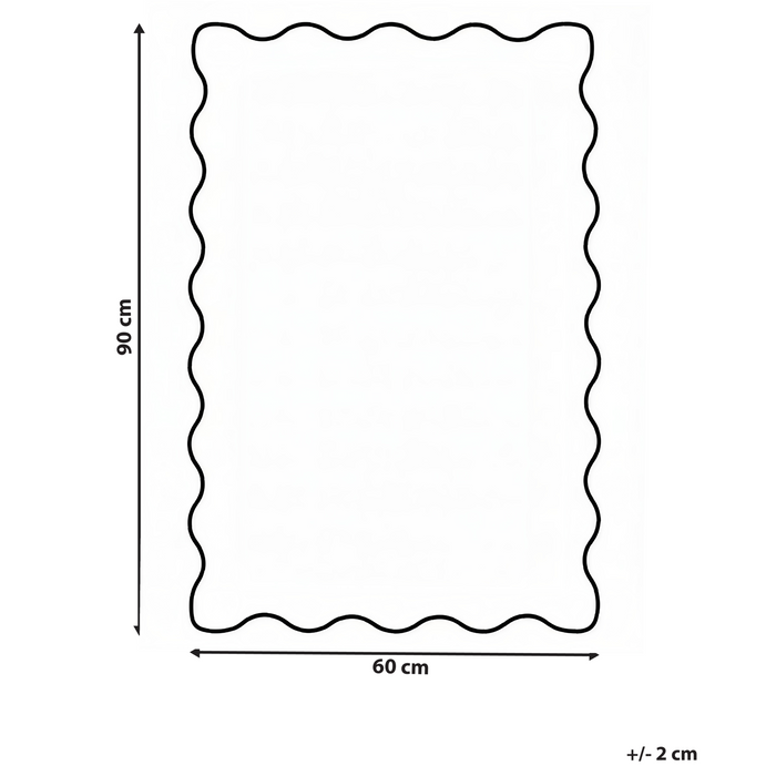 Beliani - NANGAL - Badmat - Beige|Grijs - 60 x 90 cm - Katoen