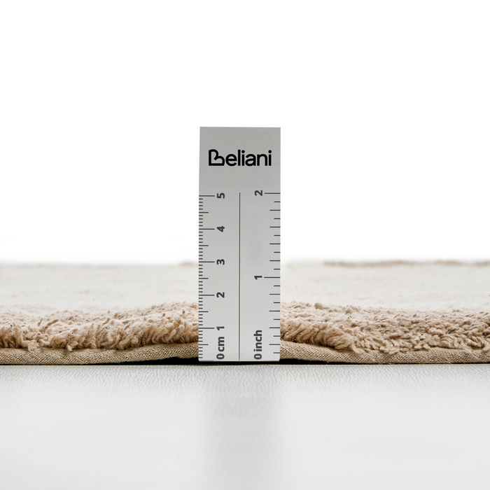 Beliani - KABRI - Badmat - Beige|Bruin - 60 x 90 cm - Katoen