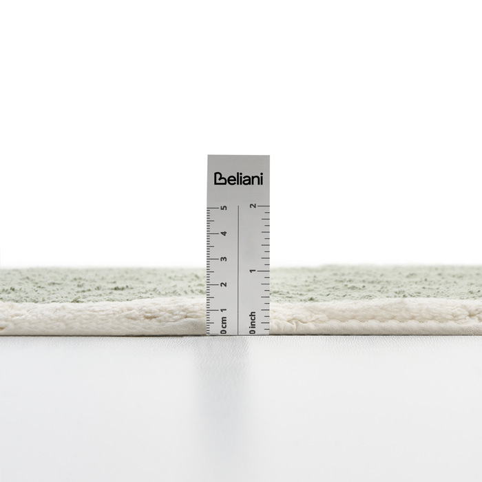 Beliani - NANGAL - Badmat - Groen|Beige - 60 x 90 cm - Katoen