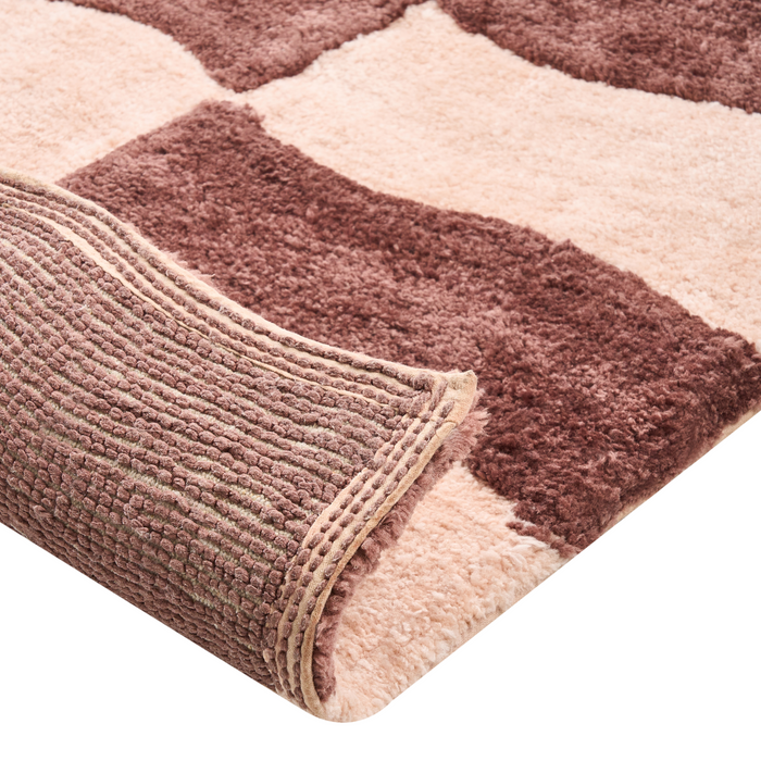 Beliani - DIWANA - Badmat - Beige|Bruin - 60 x 90 cm - Katoen