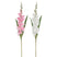 J-Line bloem Gladiool Fresh Touch - kunststof - wit|roze - 2 stuks