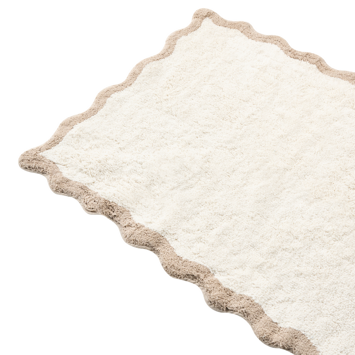 Beliani - NANGAL - Badmat - Beige|Bruin - 80 x 150 cm - Katoen