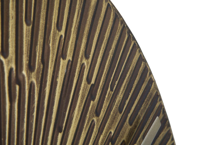 Wandklok van goudkleurig metaal Ø 50x3,5