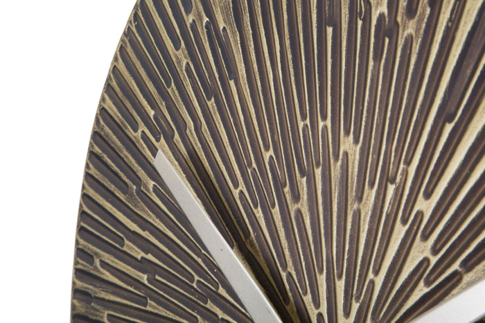 Wandklok van goudkleurig metaal Ø 50x3,5