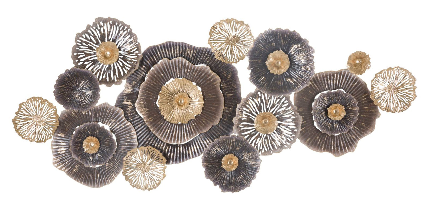 3D decoratief paneel in veelkleurig metaal, 167,6x7,6x73,5 cm