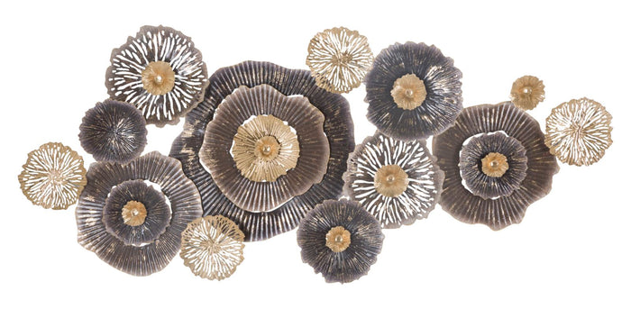 3D decoratief paneel in veelkleurig metaal, 167,6x7,6x73,5 cm