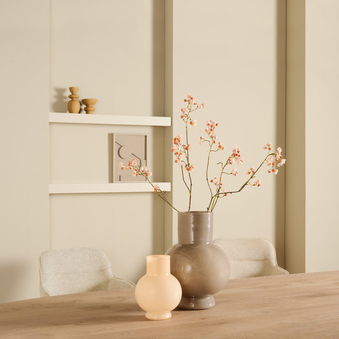 Vaas Deborah - Beige|Bruin - Glas - 17x22x17cm (BxHxD)