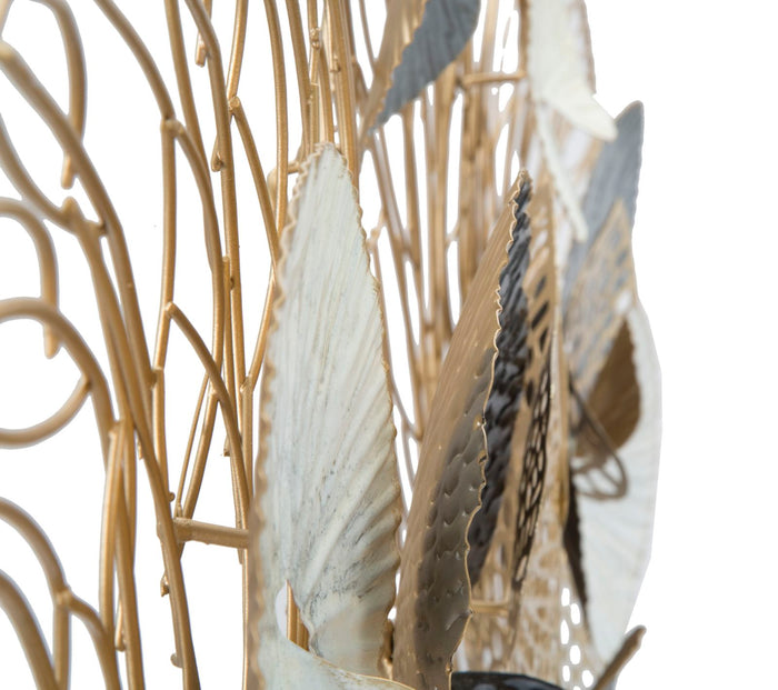 3D decoratief paneel in veelkleurig metaal, 124,5x9,5x55 cm