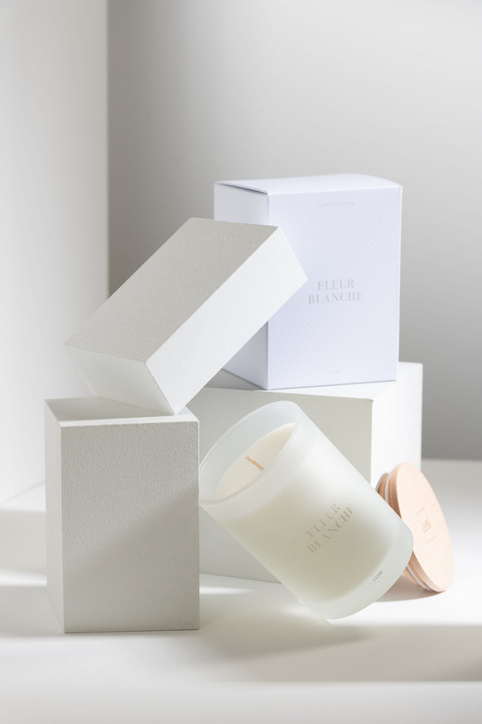 J-Line geurkaars Accords Essentiels - Fleur Blanche - wit - 38U