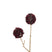 J-Line decoratie tak 2 Bloemen Pompons - kunststof - rood|go