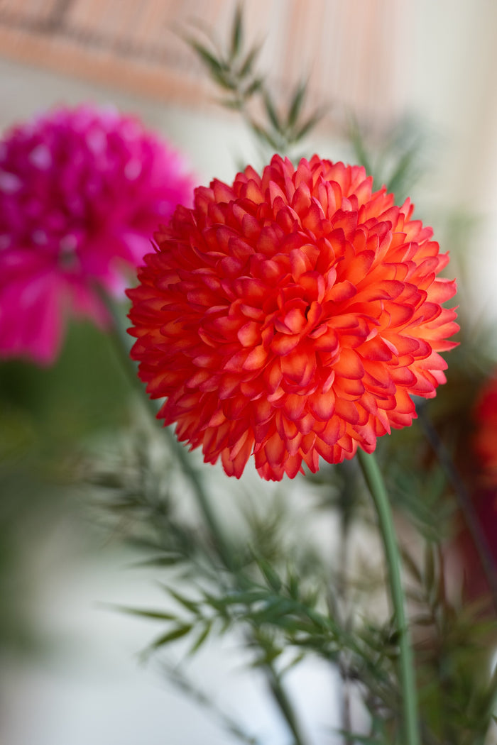 J-Line bloem Chrysant - kunststof - roze
