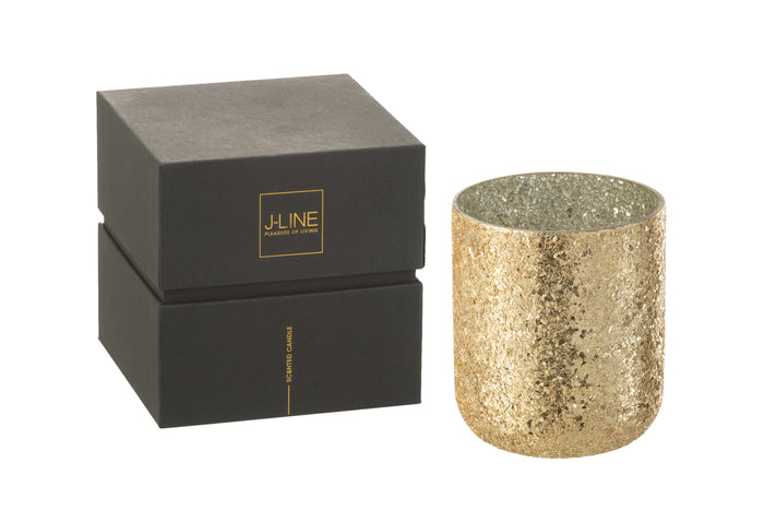 J-Line geurkaars Luxuria - Vanilla Escape - glas - goud - la