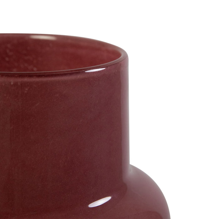 Vaas Pien - Bordeaux|Rood - Glas - 17x25x17cm (BxHxD)