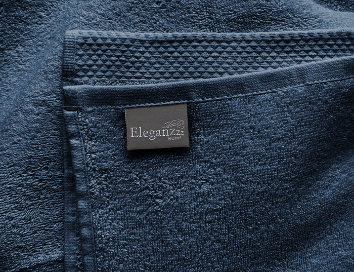 Eleganzzz Handdoek 100% Katoen 50x100cm - ocean blue - Set van 6