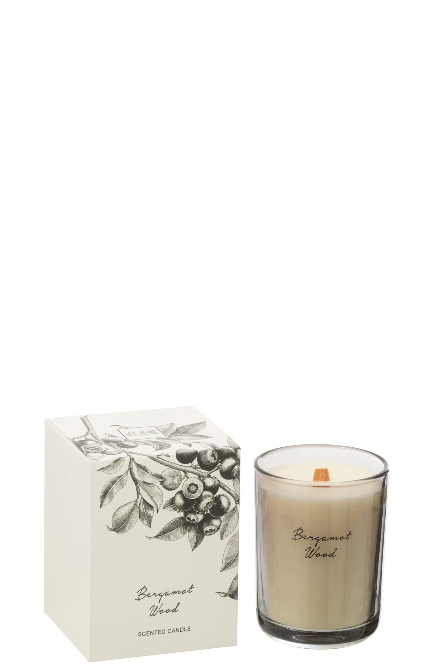 J-Line geurkaars Bergamot Hout - large - 50U