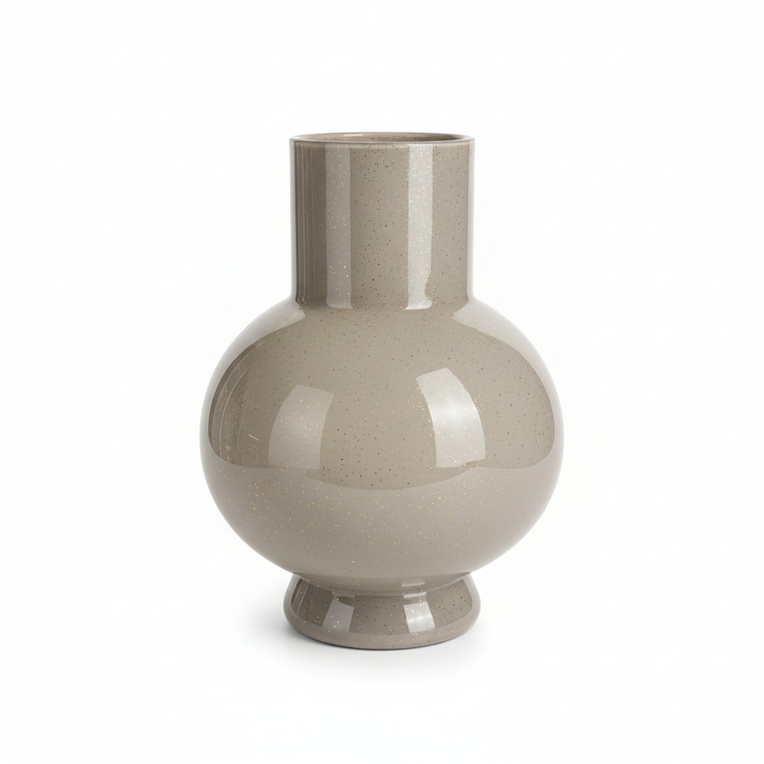 Vaas Deborah - Beige|Goud - Glas - 31x39x31cm (BxHxD)