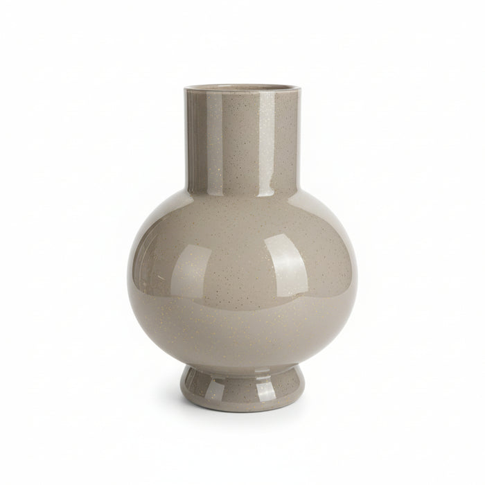 Vaas Deborah - Beige|Goud - Glas - 31x39x31cm (BxHxD)