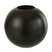 J-Line vaas Rond - metaal - zwart - small - Ø 15 cm