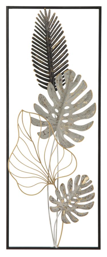 3D decoratief paneel in veelkleurig metaal, 28,5x3x74 cm