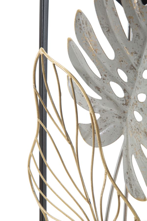 3D decoratief paneel in veelkleurig metaal, 28,5x3x74 cm