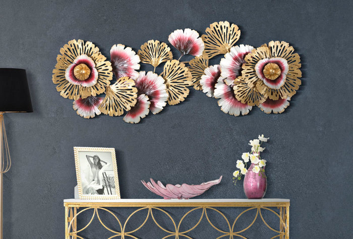 3D decoratief paneel in veelkleurig metaal 130x5,5x54 cm