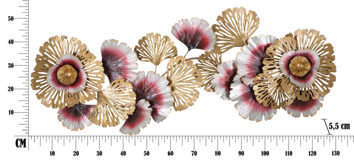 3D decoratief paneel in veelkleurig metaal 130x5,5x54 cm