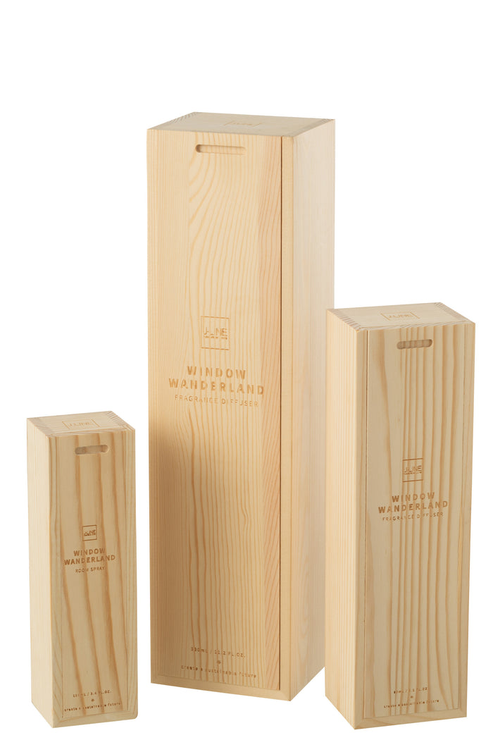 J-Line geurolie + stokjes - Window Wanderland -  transparant - large
