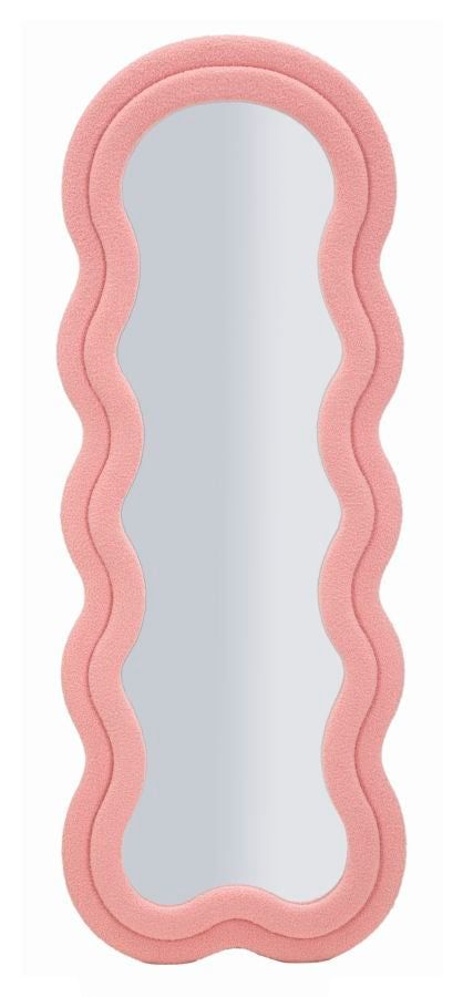 Wandspiegel met roze teddybeerlijst, 60x4x160 cm