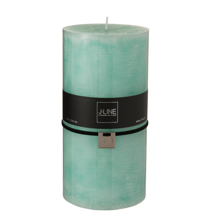 J-Line cilinderkaars - aqua - XXL - 150U - 6 stuks
