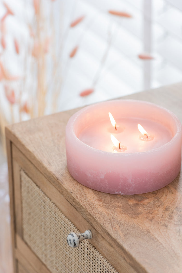 J-Line drijfkaars Cilinder - roze - 15U