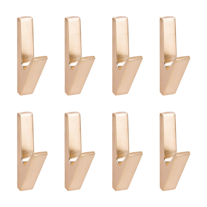 QUVIO Wandkapstok - Metaal - Goud - Set van 8