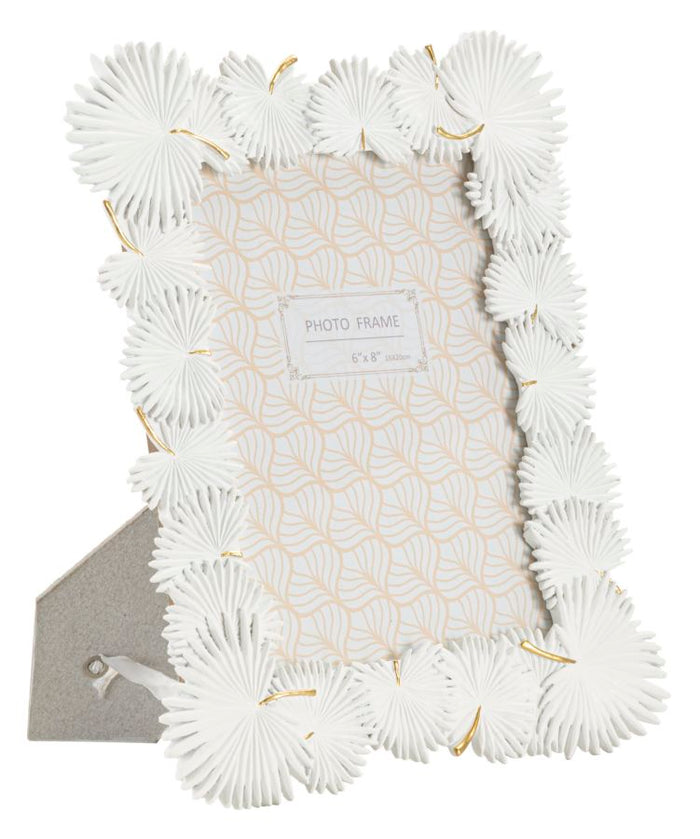 Witte harslijst met bladeren 22,7x1,5x28 cm