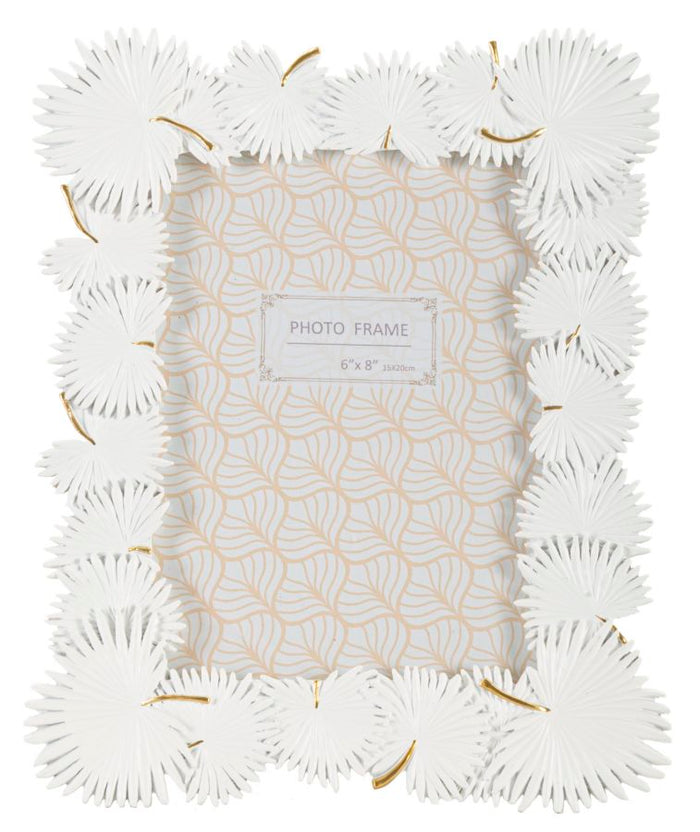 Witte harslijst met bladeren 22,7x1,5x28 cm