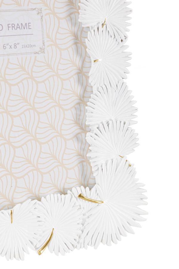 Witte harslijst met bladeren 22,7x1,5x28 cm