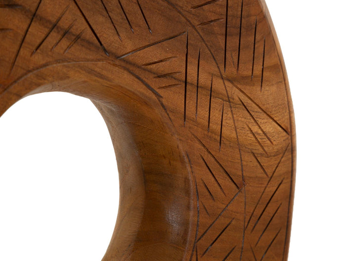 Bruin houten sculptuur 35x10x58 cm