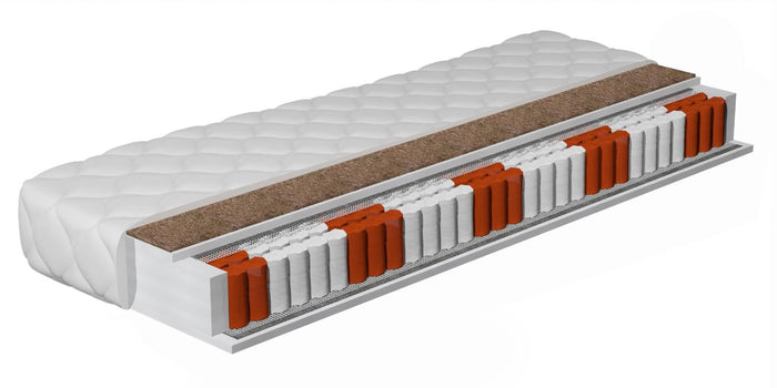 Meubella - Matras Felix - Pocketvering 7 zones met kokos - 180x200 cm