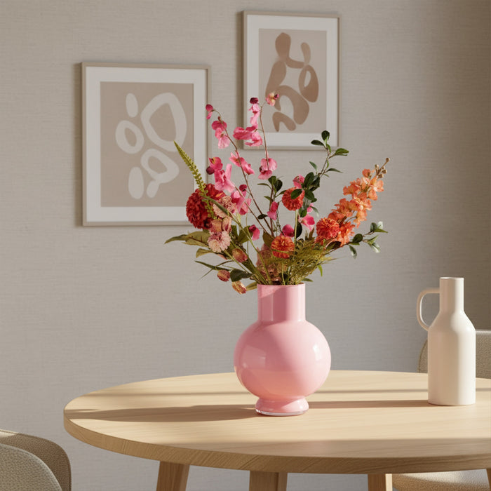 Vaas Deborah Roze - Glas - 17x22x17cm (BxHxD)