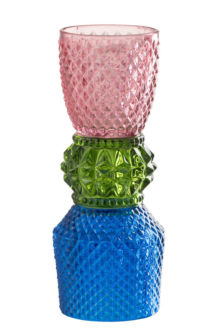 J-Line kaarshouder Jazzy - glas - mix