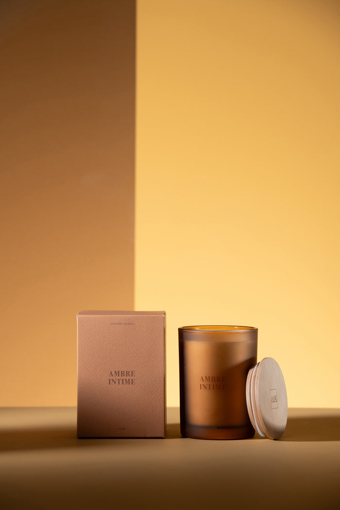 J-Line geurkaars Accords Essentiels - Ambre Intime - oker - 38U