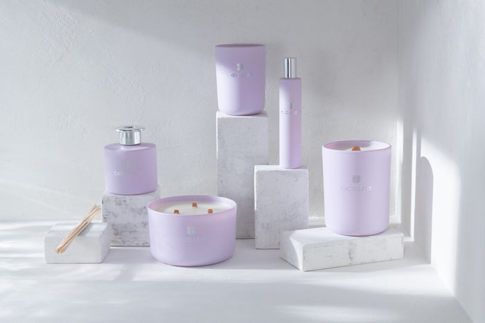 J-Line huisparfum Excellent  - Siberia Fir - glas - lila