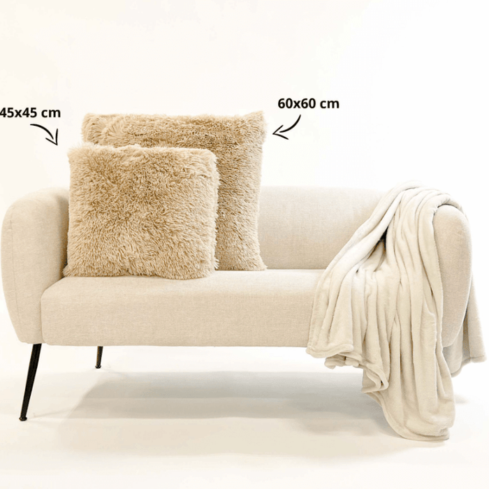 Dutch Decor sierkussen FLUFFY - 60x60 cm Pumice Stone