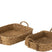 J-Line mand - jute|waterhyacint - naturel - 2 stuks