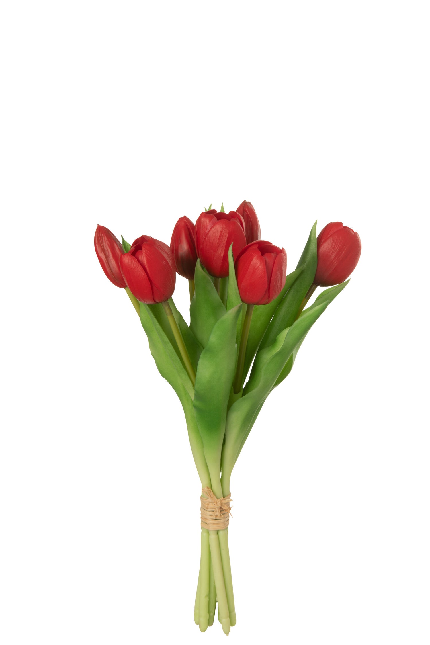 J-Line boeket Tulpen 7 stuks - kunststof - rood - small