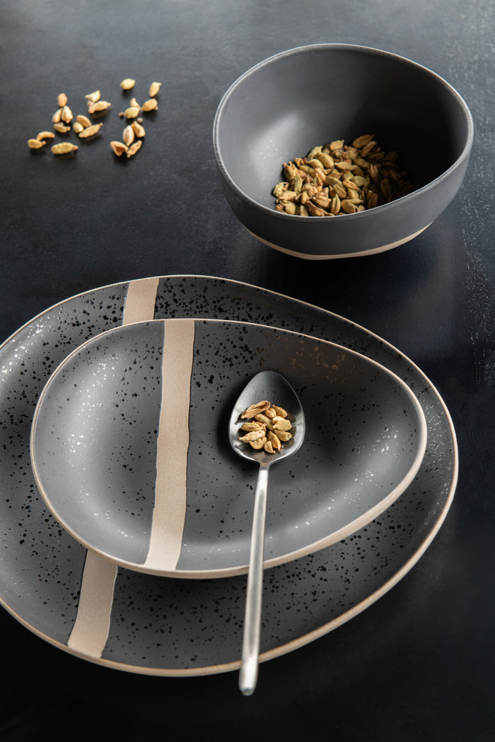 J-Line bestek - roestvrij staal - blinkend zwart -  box van