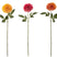 J-Line boeket Dahlia - kunststof - mix - 3 stuks