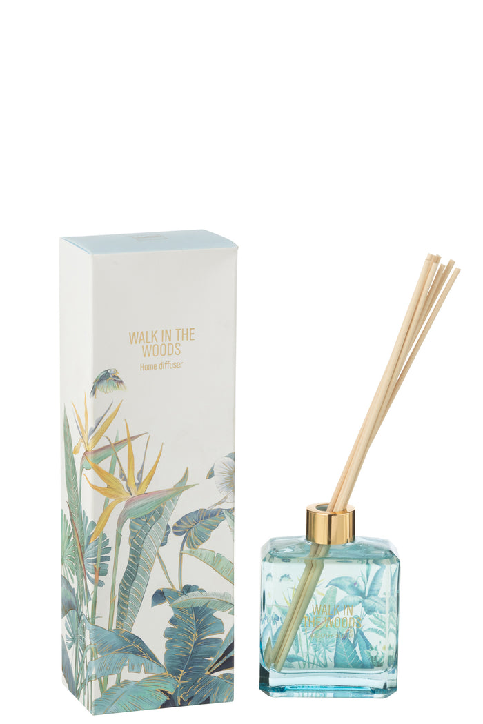 J-Line geurolie + stokjes Walk In The Woods - wax - blauw -