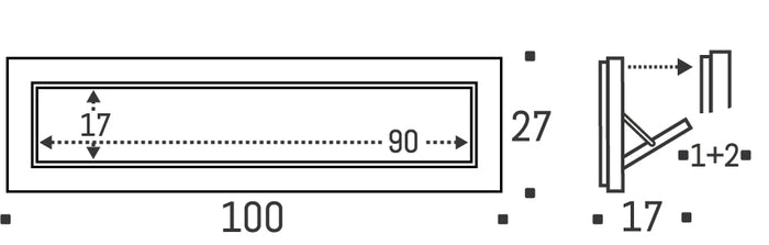 Fläpps schoenenrek 100x27-1 - Wit