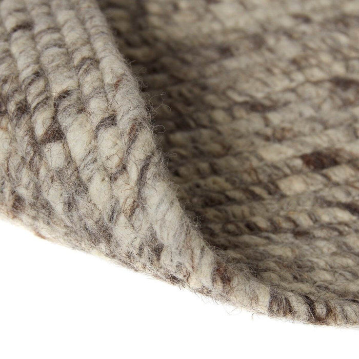 Interieur05 Rond wollen vloerkleed Gapo grijs gemeleerd op=op