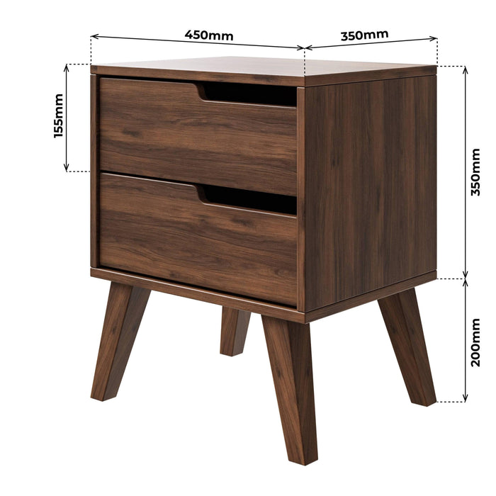 by fonQ Nordo Nachtkastje - Rechts - Walnoot
